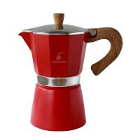 Black Goat 6 Cup Moka Pot - Kırmızı