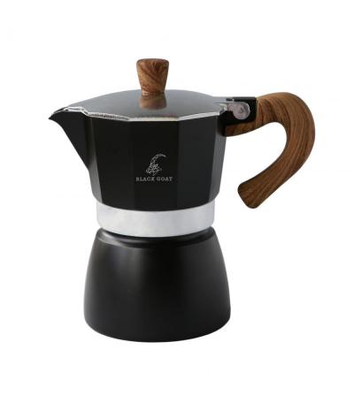 Black Goat 3 Cup Moka Pot - Siyah
