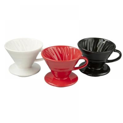 Seramik Dripper Color Set - 3 Adet Dripper (Beyaz - Kırmızı - Siyah)